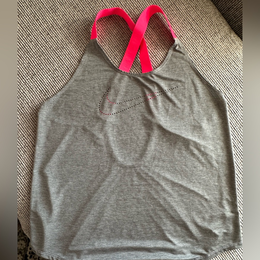 Nike Gray and Pink Tank Top